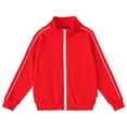 thumbnail image 3 of Siilsaa Boys Winter Coat Hooded Denim Jacket Zipper Coat Outerwear Red,6-7 Years, 3 of 5