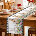 thumbnail image 5 of Easter Bunny Table Runner 60 Inches, Spring Daisy Flowers Rabbits Buffalo Plaid Bed Runner Dresser Scarves Tabletop for Indoor Outdoor Parties/Ceremony/Banquet, 13" x 60", 5 of 8