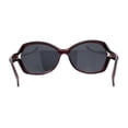 thumbnail image 2 of Womens Anti-Glare Polarized Oval Round Butterfly Buckle Hinge Sunglasses Black Bugundy Black, 2 of 4