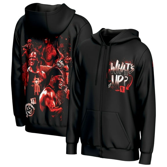 Men's ProSphere Black R-Truth What's Up Full-Zip Hoodie