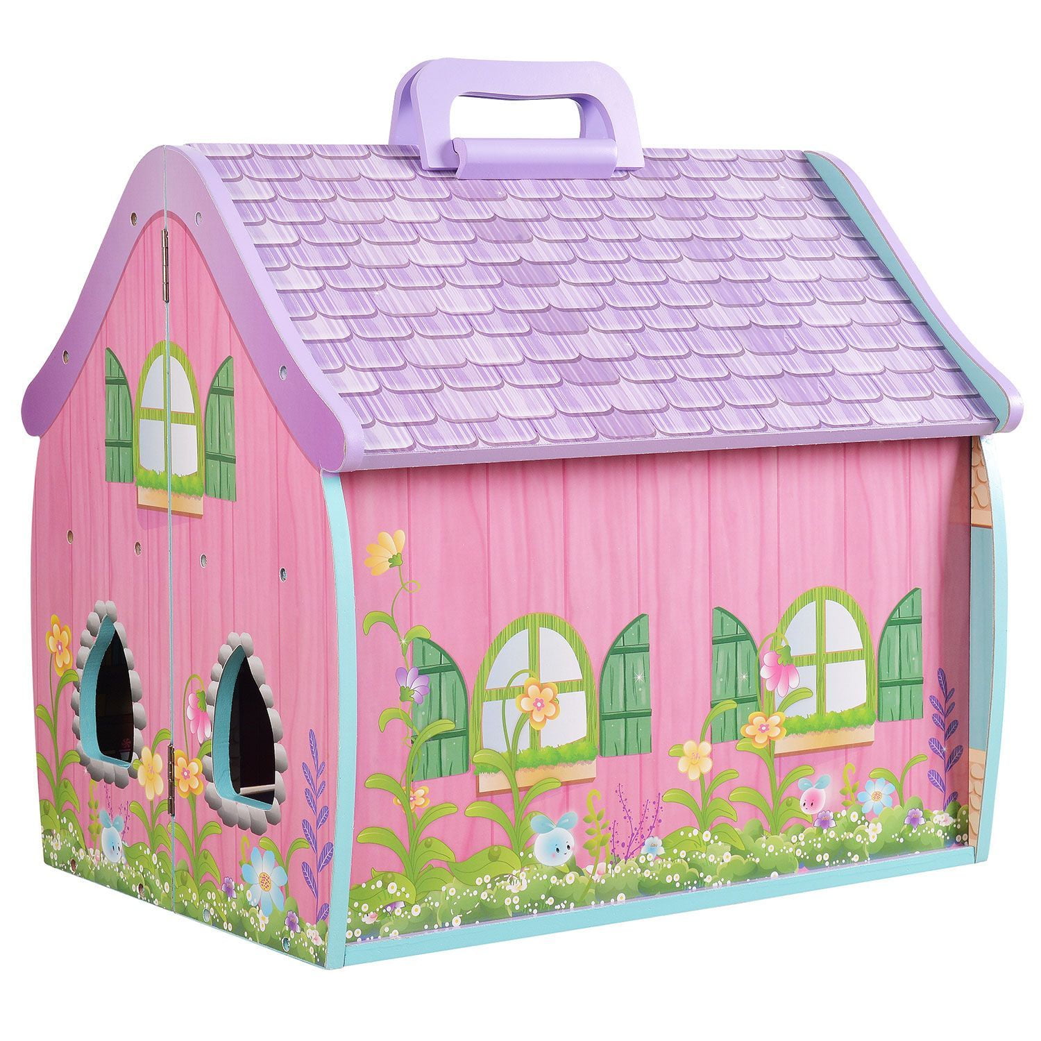 teamson kids hand carry fairy doll house with 7 accessories