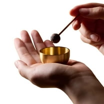 Singing Bowl Meditation Set - Handmade Small Sound Bowl with Wooden Striker & Cushion for Yoga, Chakra Healing, Stress Relief - Ideal Gift for Mindfulness & Spiritual Practice