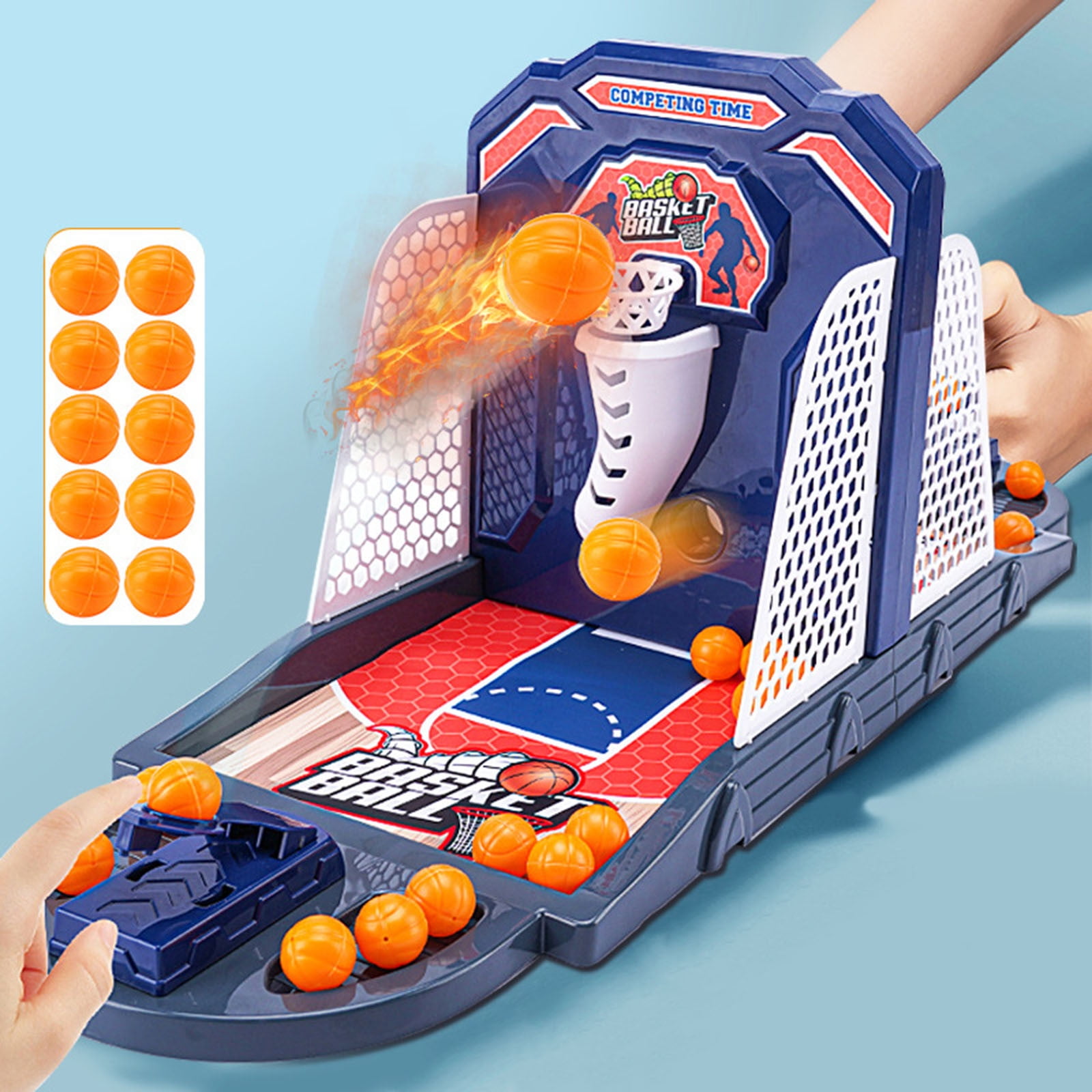 Catapult Basketball Desktop Game – Two-Player Finger Flick Arcade Toy For Fast-Paced Fun (11.8x5.9x4.7 In) - View #10