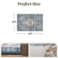 thumbnail image 4 of SIXHOME 2'x3'Area Rug Washable Distressed Vintage Medallion Rugs for Living Room Bedroom Home Decor Blue, 4 of 4