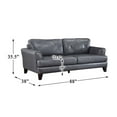 thumbnail image 7 of Lexicon Thierry 19" Modern Plywood and Leather Sofa in Gray Finish, 7 of 7