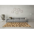 thumbnail image 3 of Ahgly Company Indoor Square Abstract Brown Modern Area Rugs, 7' Square, 3 of 4