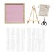 thumbnail image 2 of Tablero de letras de fieltro para escritorio, adorno decorativo con marco de madera, tablero de anuncios con soporte Rosa, 2 of 9