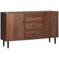 thumbnail image 1 of HOMCOM Kitchen Sideboard with 2 Cabinets 3 Drawers Buffet Table, 1 of 10