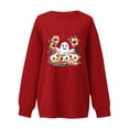 thumbnail image 3 of PuLe Hoodies Women autumn and winter Halloween printed round neck long sleeved off shoulder sweatshirt top, 3 of 3