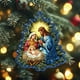 thumbnail image 1 of Christmas Transparent Printing Christmas Decoration Pendant Nativity Scene Decoration Commemorative Flat Pendant, 1 of 6