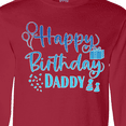 thumbnail image 4 of Inktastic Blue Happy Birthday Daddy Long Sleeve T-Shirt, 4 of 5