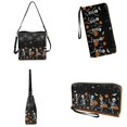 thumbnail image 4 of DISNIMO Halloween Skeleton Pumpkin Print 2 Piece Clutch Purse for Women, PU Leather Crossbody Purse Wallet Sets for Women with Adjustable Strap Handbags for Travel, 4 of 4
