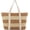 Khaki, variant on Zhengup Straw Beach Tote Bag for Women Summer Woven Shoulder Handbag Vacation Large Packable Beach Purse