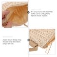 thumbnail image 3 of Miangastore Black Mini Backpack Straw Tassel Beach Bag for Women, 3 of 7