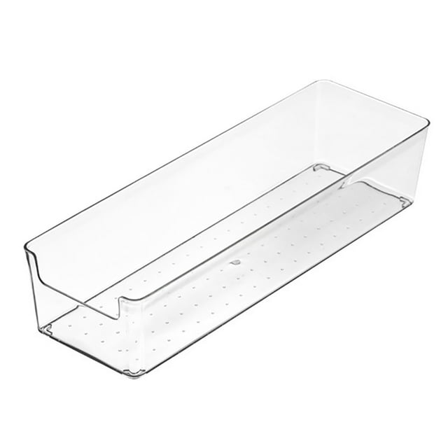 Kitchen Desk Drawer Organizer Transparent Drawer Storage Bin Vanity Drawer Tray