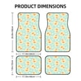thumbnail image 2 of Sikiie Cute Duck Car Foot Mat Set of 4 Pieces Basics Universal Fit Rubber Carpet Floor Mats For Car SUV Van & Truck, 26.8"L x 17.3"W (Front), 13"L x 17.3"W(Rear), 2 of 6