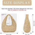 thumbnail image 2 of CNV Women Hand Carry Only Straw Bag, Crescent Summer Beach Purse, Soft Faux Straw Tote 2025, 2 of 6