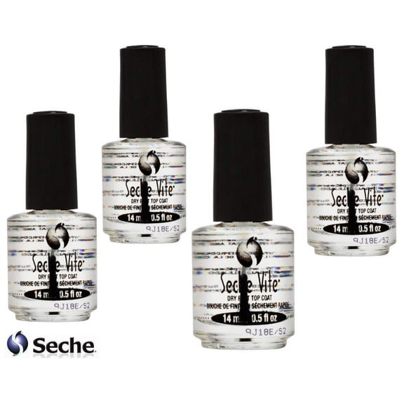 Seche Vite Dry Fast Top Coat 0.5 fl oz - pack of 4