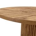 thumbnail image 6 of NYEESS 42 Inch Circle Dining Table for 4-6, MDF Top with Wooden Strip Columns Base for Living Room, Kitchen, Office, Apartment, 6 of 11