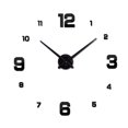 thumbnail image 1 of Kearding Nuevo estilo 2019 Reloj de pared 3D Metal fresco Número simple Etiqueta engomada del espejo DIY Reloj de pared silencioso moderno para la Decoración del hogar Negro Kearding JJ24735-01B, 1 of 6