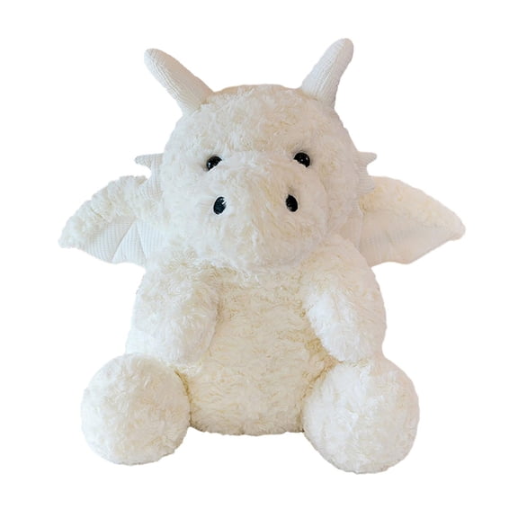 LeeQinersw Dragon Plush Toys with Wing Soft Cartoon Flying Dragon Pillow Doll for Baby Home White