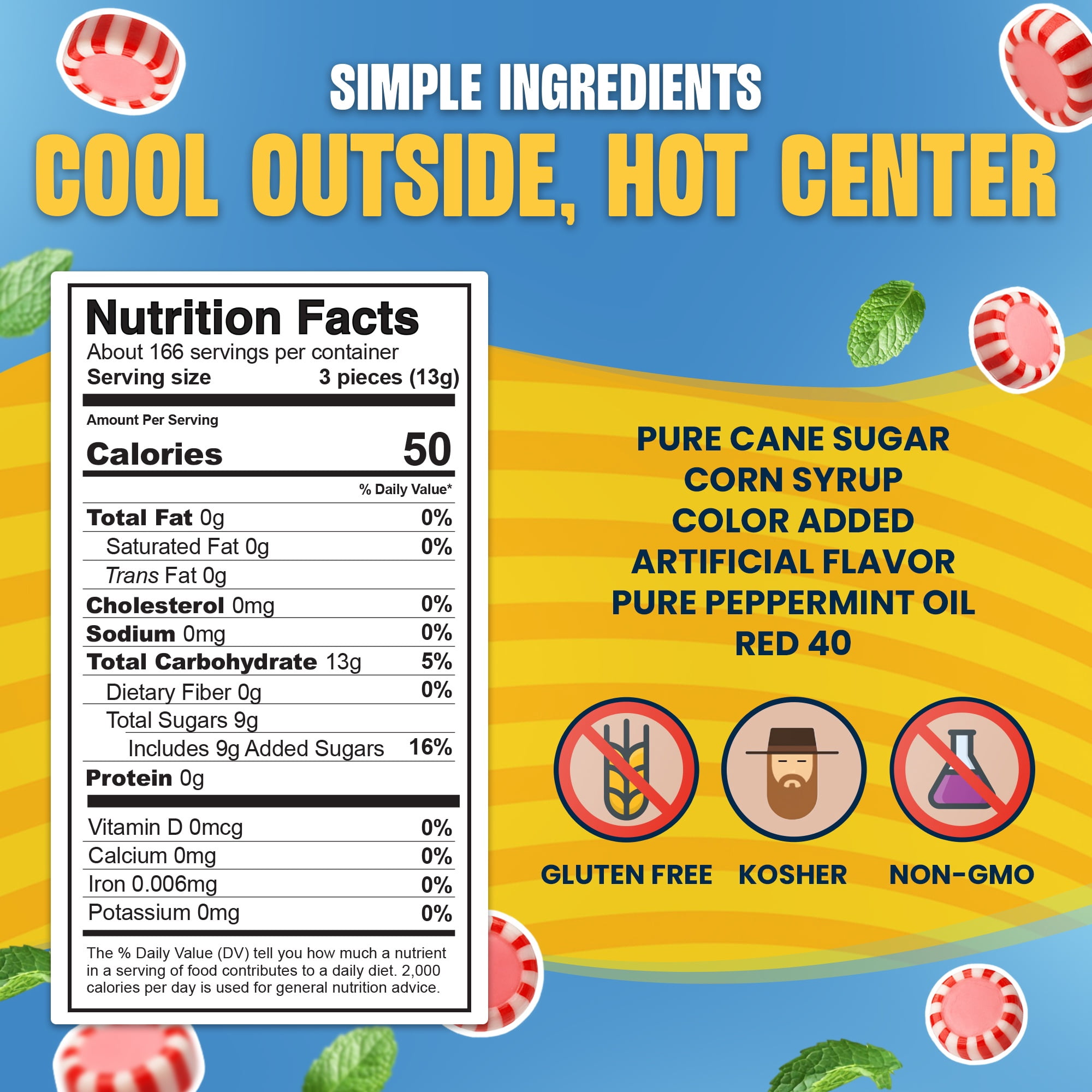 Quality Candy Company Spi-C-Mints – Classic Cinnamon & Peppermint Blend Hard Candy – Individually Wrapped for Restaurants, Offices & Everyday Enjoyment, 5 LB Bulk Bag