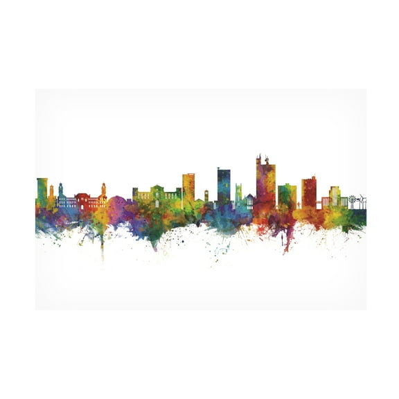 Michael Tompsett 'Lubbock Texas Skyline' Canvas Art