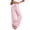 Pink, variant on Women's Elastic Waist Casual Pants - Loose Fit Lounge Trousers for Everyday Comfort and Style