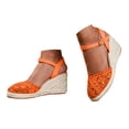 thumbnail image 3 of YLYL Women's Espadrilles Sandals Ankle Strap Buckle Closed Toe Platform Wedge Heel Summer Sandals, 3 of 9