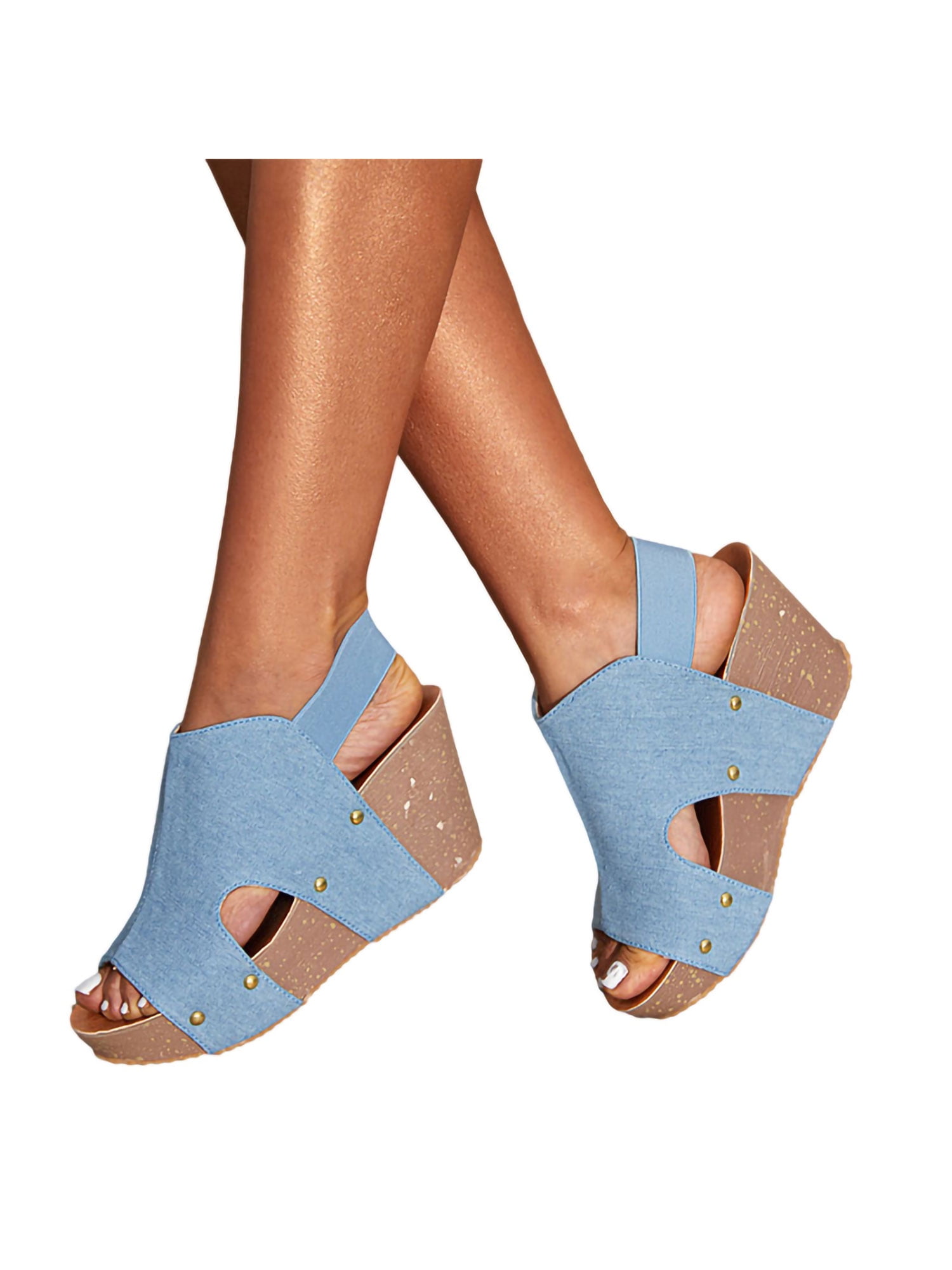 peep toe platform wedges