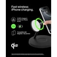 thumbnail image 3 of Belkin MagSafe-Compatible Charger, 3-in-1 Wireless Charging Station, Qi2-Certified 15W Wireless Charger for Apple iPhone 16 Series, Apple Watch, AirPods w/ Non-Slip Base, 40W Charger Included - Black, 3 of 7