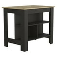 thumbnail image 7 of 27.5Inch Kitchen Island Table with Storage for Home, Kitchen and Dining Room, 2 Shelves, Black&Natural, 7 of 7