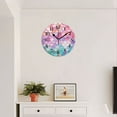 thumbnail image 4 of Non-Ticking Silent Wall Clocks Personalized Analog Round Clock Battery Operated Clocks Decorative for Kitchen,Office-Beautiful Pastel Rainbow Mermaid Scales(12inch), 4 of 4