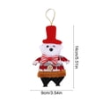 thumbnail image 3 of xihome Adorno navideño colgante de polister de 5,5 pulgadas para rbol de Navidad con cuerda para colgar - Diseños de Pap Noel, muñeco de nieve y reno, 3 of 6