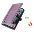 thumbnail image 5 of Dteck Case for Apple iPhone 14 6.1 inch (2022),Premium PU Leather Zipper Pocket Multi Card Slots Wallet Cover,Magnetic Clasp Flip Holder Phone Case with Wrist & Shoulder Strap,Purple, 5 of 8