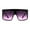 Black Purple Pink, variant on Womens Flat Top Shield Oversize Robotic Sunglasses White Orange Mirror