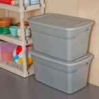 Sterilite 30 Gallon Tote Box- Steel (Available in Case of 6 or Single Unit)