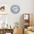 thumbnail image 4 of Reloj de pared vintage decorativo silencioso con números romanos grandes de 12 pulgadas Gris, 4 of 9