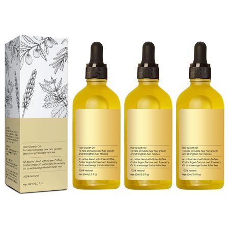 Veganic Natural Hair Growth Oil, Rosemary Oil For Hair Growth Organic, Pure Natural Hair Density Essential Oil, Plant Extract Hair Growth Oil for Dry Damaged Hair and Growth 3pcs