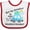 White and Red, variant on Inktastic Book My Reservation I'm Going to Grandma and Grandpa's Boys or Girls Baby Bib
