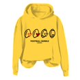 thumbnail image 4 of ZSQDM Game&nbsp;Day&nbsp;Outfits&nbsp;For&nbsp;Women Women'S Fashionable Round Neck Casual Letter Printed Long Sleeve Top Sweatshirt Yellow Women Blending Sweatshirt (Xxxxl), 4 of 4
