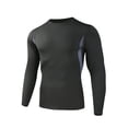 thumbnail image 7 of Annhoo Men's Athletic Long Sleeve Shirts Crew Neck Seam Slim Stretchy Tops Breathable Basic Layer Tees, 7 of 7