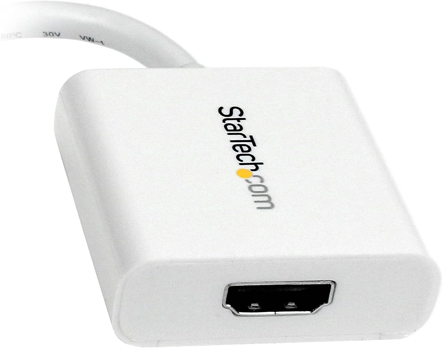 StarTech.com Mini DisplayPort to HDMI Video Adapter Converter 1920x1200 - White Mini DP to HDMI Adapter M/F (MDP2HDW) - image 2 of 3