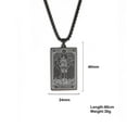 thumbnail image 4 of TEAMER Skeleton Tarot Card Necklace Stainless Steel Amulet Marigold Tarot Card Major Arcana Necklaces for Women Men, 4 of 4