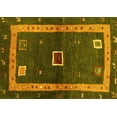 thumbnail image 1 of Ahgly Company Machine Washable Indoor Rectangle Abstract Yellow Contemporary Area Rugs, 2' x 4', 1 of 4