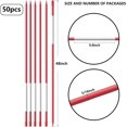 thumbnail image 2 of netuera 50 PCS Fiberglass Driveway Poles Snow Stakes with Reflective Tape Multipurpose Driveway Marker 48 Inch 5/16 Inch Red, 2 of 6