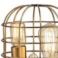 thumbnail image 2 of Benjara 16" Table Lamp- Vintage Caged Dome Shade- Metal Frame- Classic Gold, 2 of 5