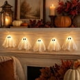 thumbnail image 4 of 2M Sequin Ghost LED String Lights 10 Count Battery Operated Halloween Decor Lights With AA Battery Power, 4 of 6