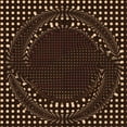 thumbnail image 1 of Ahgly Company Machine Washable Indoor Square Transitional Sienna Brown Area Rugs, 4' Square, 1 of 7