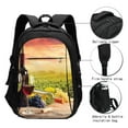 thumbnail image 3 of Balery Red Wine Glasses Mochila con carga USB para hombre y mujer - Mochila impermeable y antirrobo para portátil con puerto USB para viajes, trabajo, estudios y universidad, 3 of 7